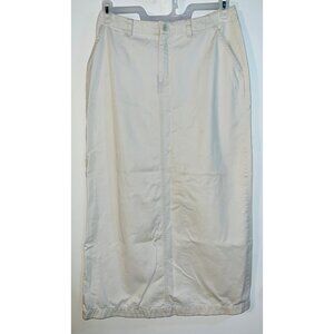 Old Navy Women's White Midi Cotton Skirt Size 10